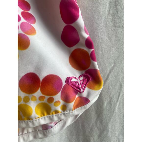 ROXY Board Shorts - White with Pink, Orange, Yellow Pattern - Size 13 - Picture 4 of 7